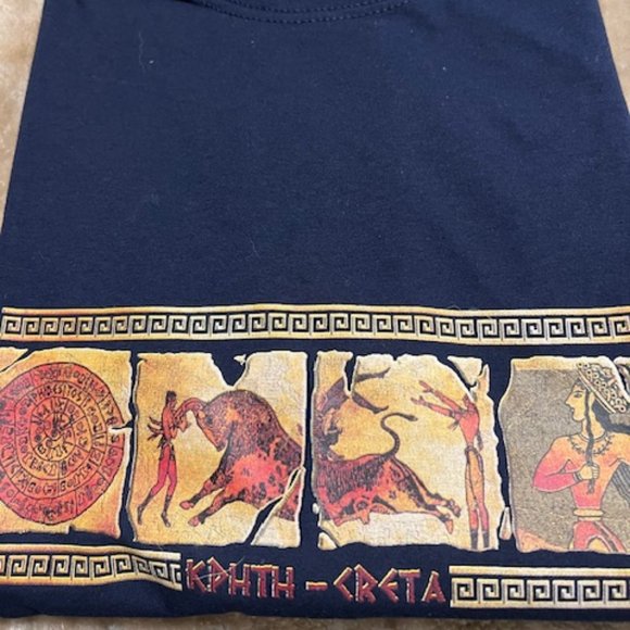 Fruit of the Loom Other - NWOT Navy Blue Fruit of the Loom Cotton T-Shirt W/ Cool Greek Design in Size XL